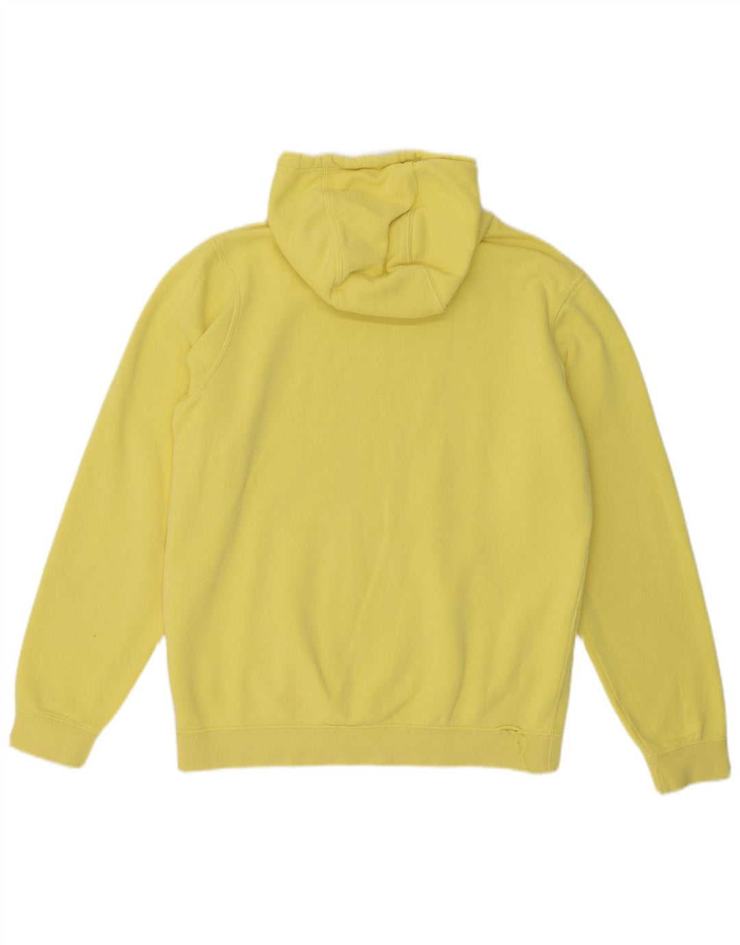 Nike Mens Hoodie Jumper Medium Yellow Cotton