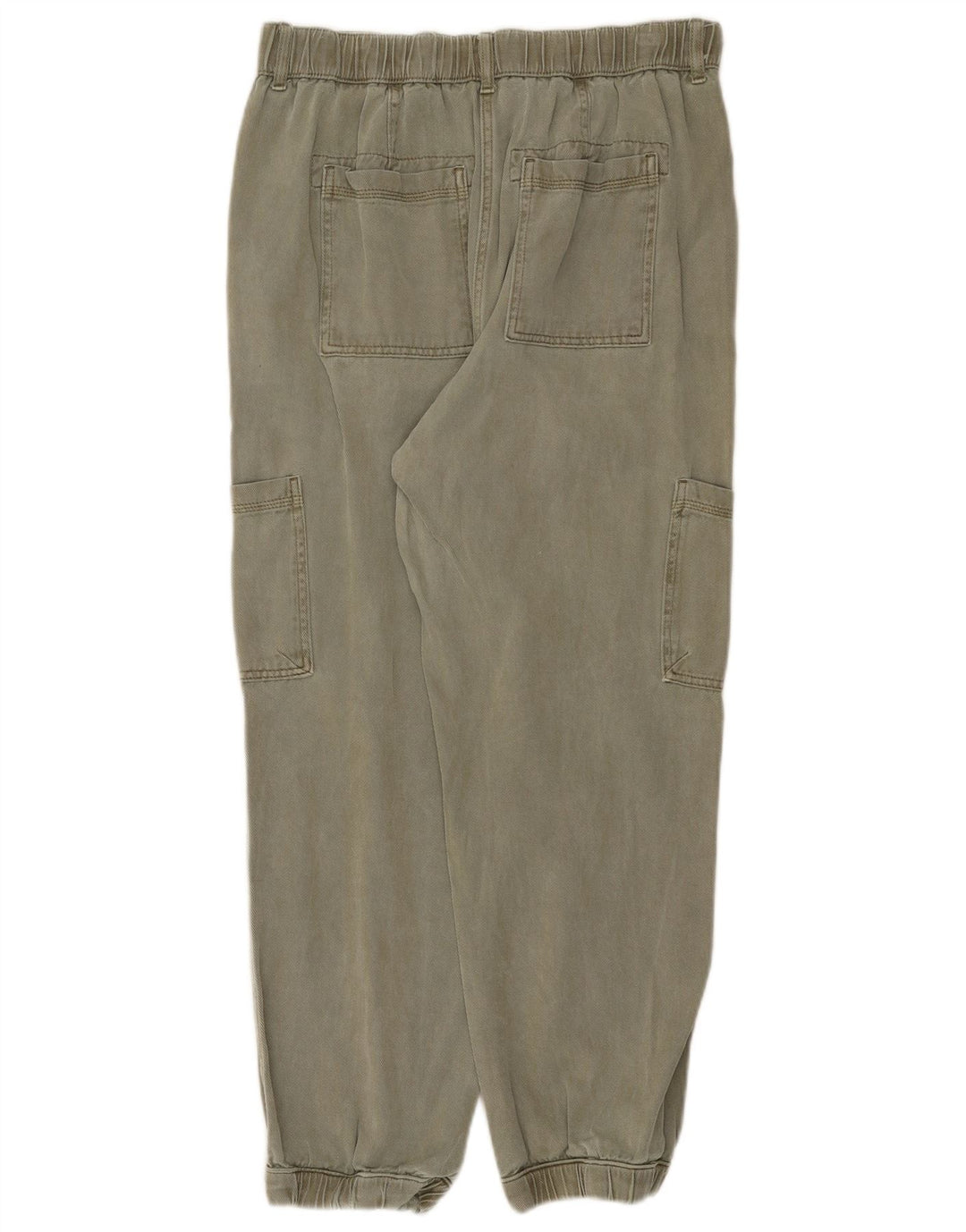 Marks & Spencer Womens Crop Cargo Trousers UK 12 Medium W30 L26 Khaki