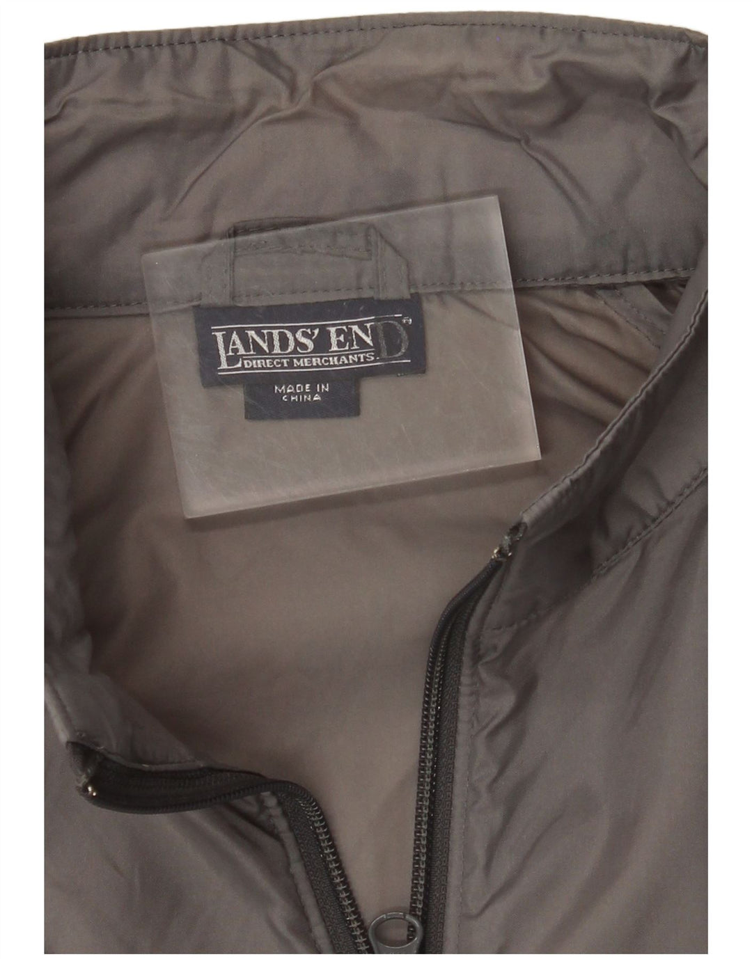 LANDS END Træningsdragt til mænd Topjakke Medium Grå Nylon
