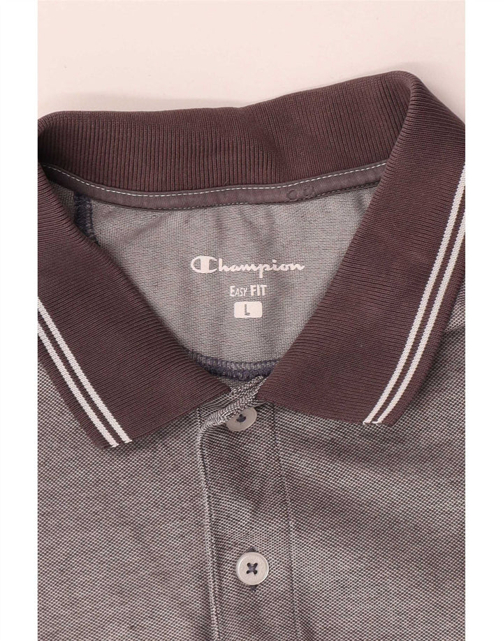 Champion Mens Easy Fit Polo Shirt Large Grey