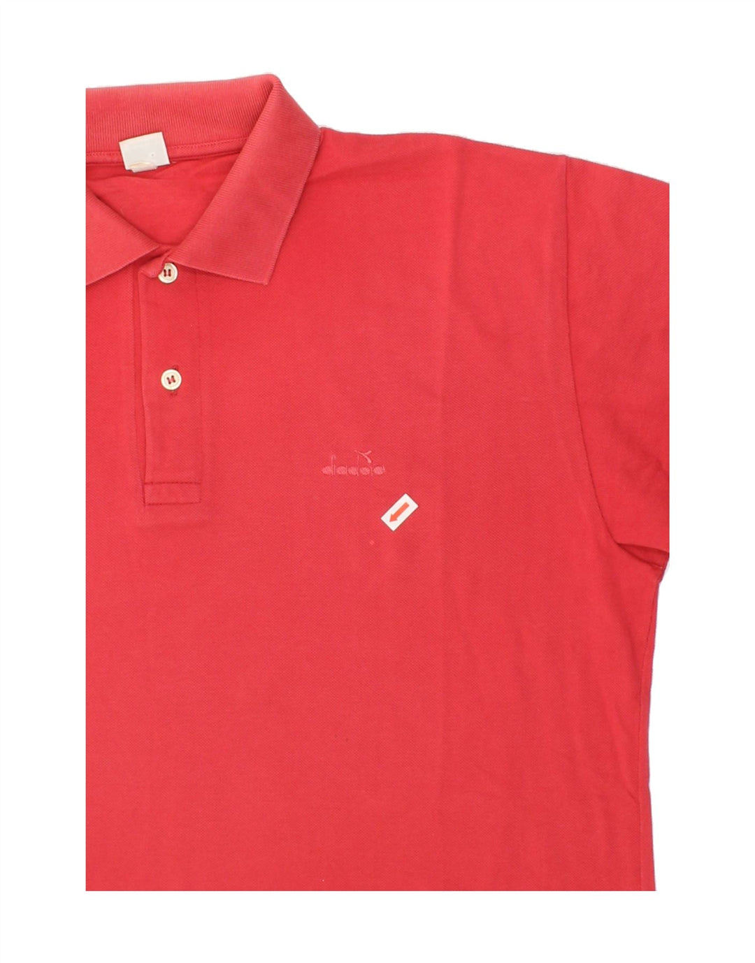 DIADORA Mens Polo Shirt Large Red Cotton Vintage Diadora and Second-Hand Diadora from Messina Hembry 