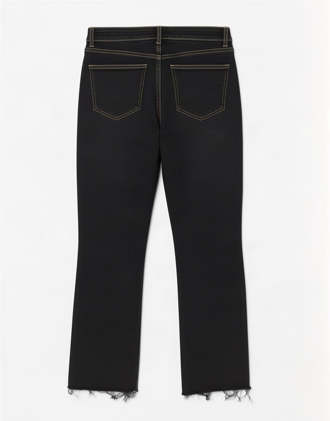 Zara Womens Crop Bootcut Jeans EU 42 Large W32 L26 Black
