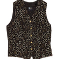YOUR SIXTH SENSE Womens Waistcoat EU 38 Medium Black Geometric Polyester Vintage Your Sixth Sense and Second-Hand Your Sixth Sense from Messina Hembry 