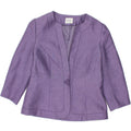 EASTEX Womens 1 Button 3/4 Sleeve Blazer Jacket UK 10 Small  Purple Vintage Eastex and Second-Hand Eastex from Messina Hembry 