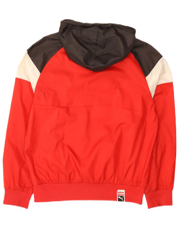 Puma Mens Hooded Rain Jacket UK 36 Small Multicoloured Colourblock