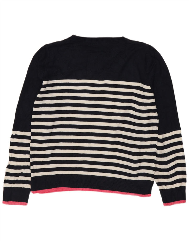 Marks & Spencer Womens Crew Neck Jumper Sweater UK 14 Medium Navy Blue