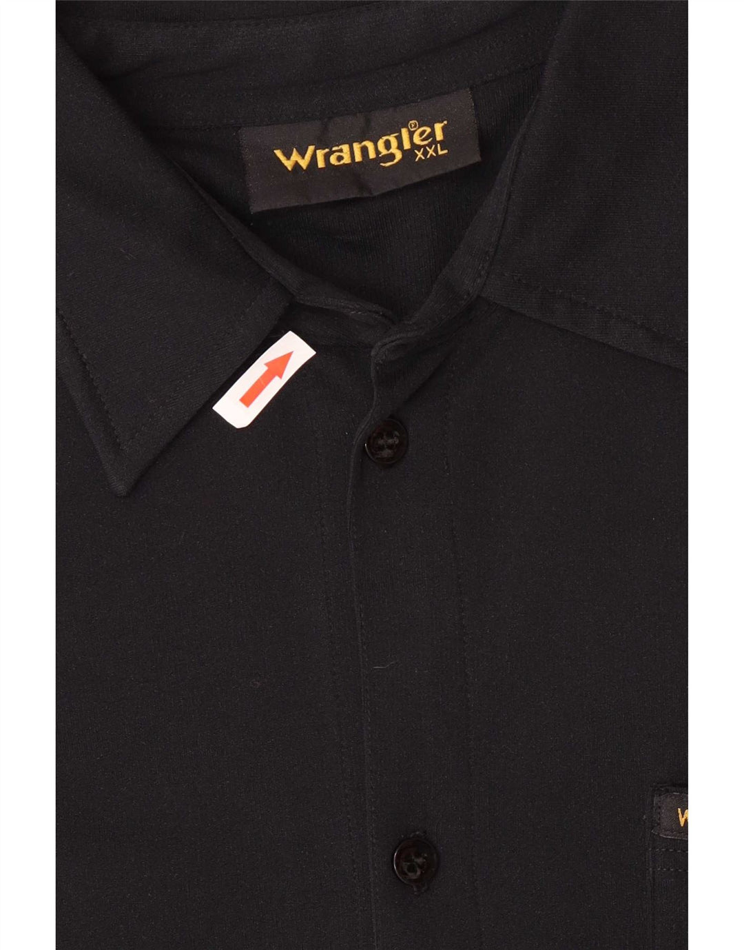 Camicia a maniche corte da uomo Wrangler 2XL nera in poliammide