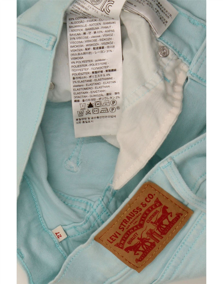 LEVI'S denimshorts til kvinder W27 Små turkis bomuld