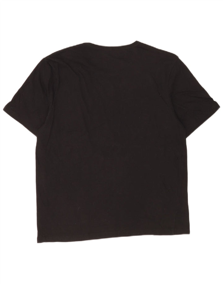 Hugo Boss Mens T-Shirt Top 2XL Black Cotton