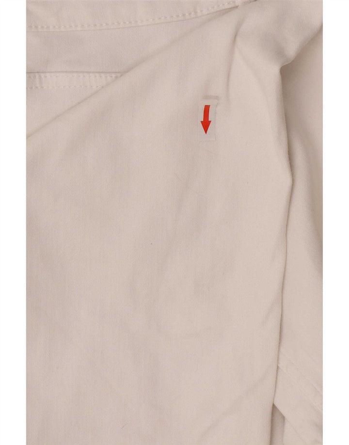 Marks & Spencer Womens Cropped Jeans UK 12 Medium W28 L23 White Cotton