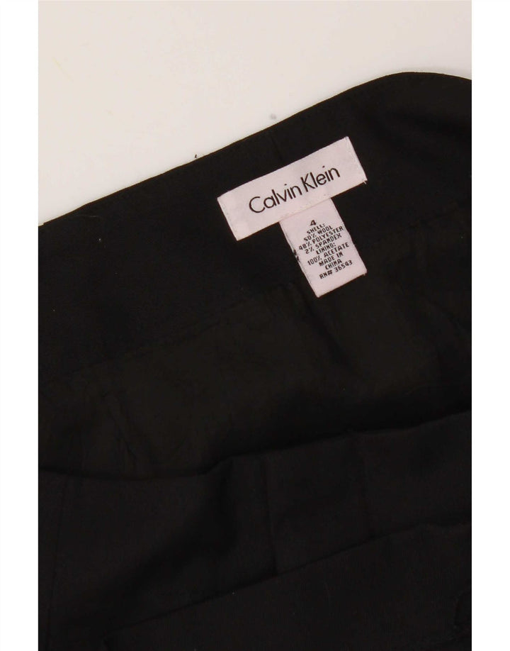 Calvin Klein Womens Pencil Skirt US 4 Small W30 Black Wool