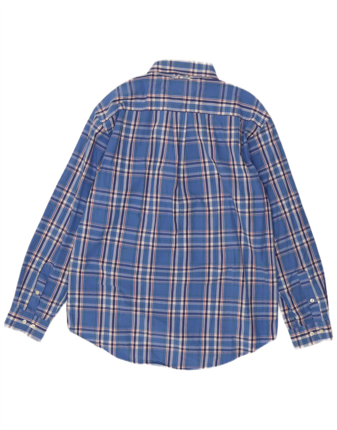 TOMMY HILFIGER Mens Shirt Large Blue Check Cotton