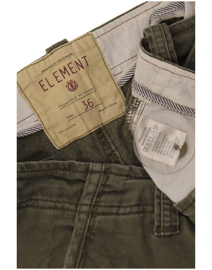 Pantaloncini cargo da uomo Element W36 grandi in cotone kaki