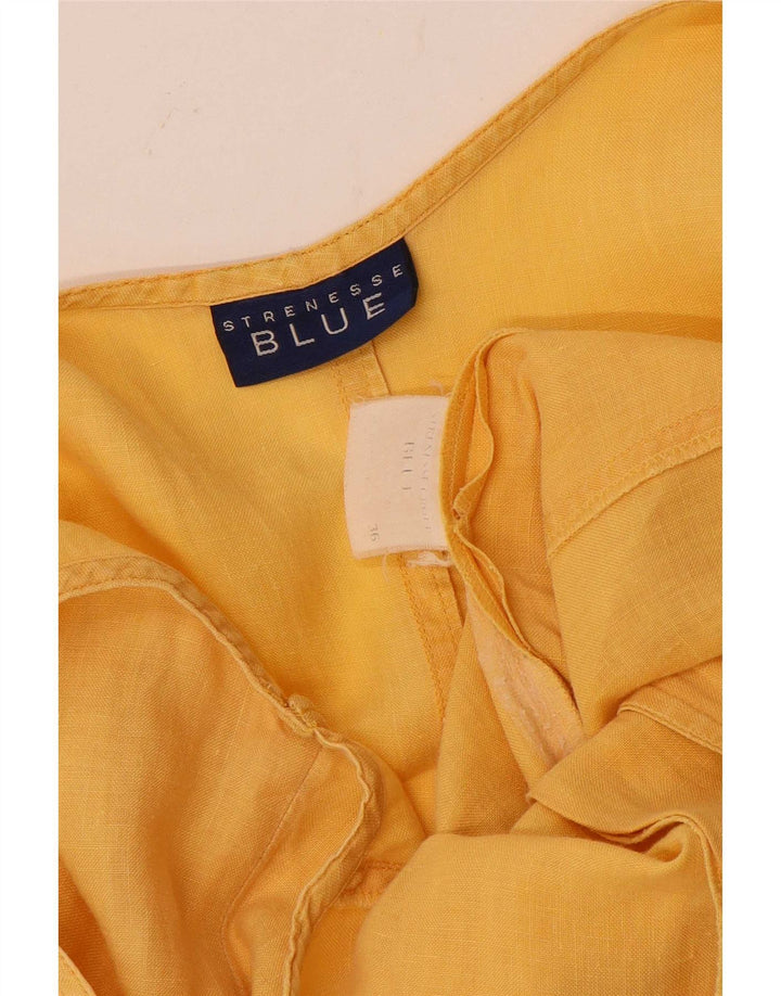 Womens Sleeveless Jumpsuit EU 36 Small Yellow