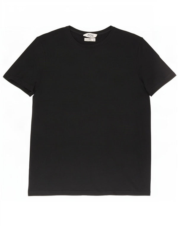 Cos Mens Regular T-Shirt Top Large Black Cotton