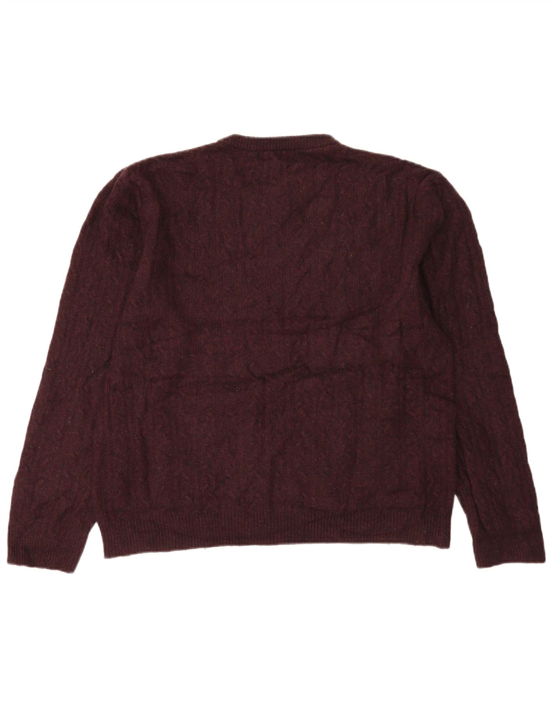 Marks & Spencer Mens Regular Fit Crew Neck Jumper Sweater Large Burgundy