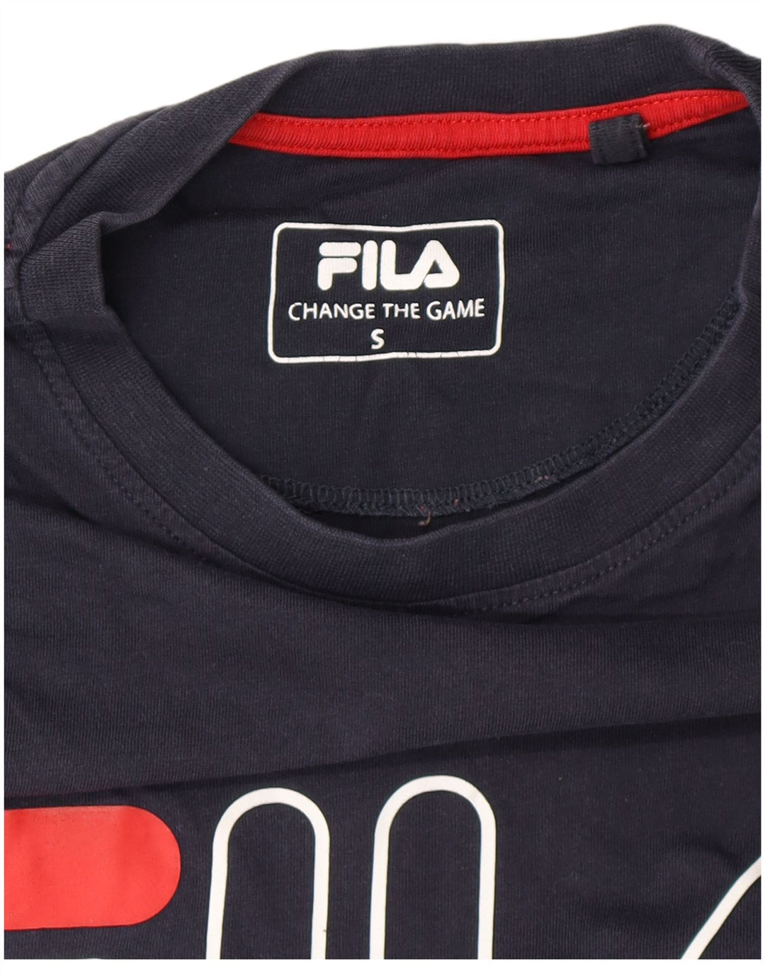 Męska koszulka z grafiką FILA, mała, granatowa