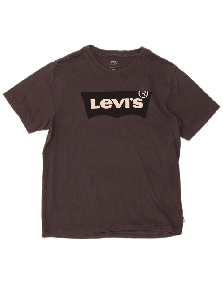 T-shirt grafica da uomo Levi's Top piccola in cotone grigio