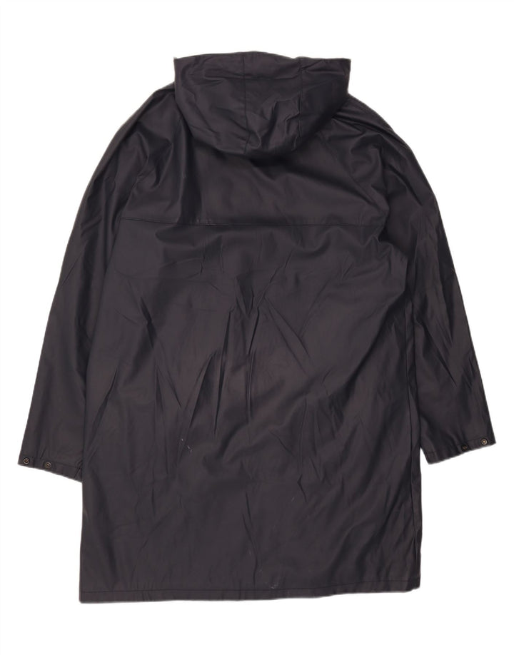 ZARA Mens Hooded Windbreaker Coat UK 40 Large Navy Blue Polyester
