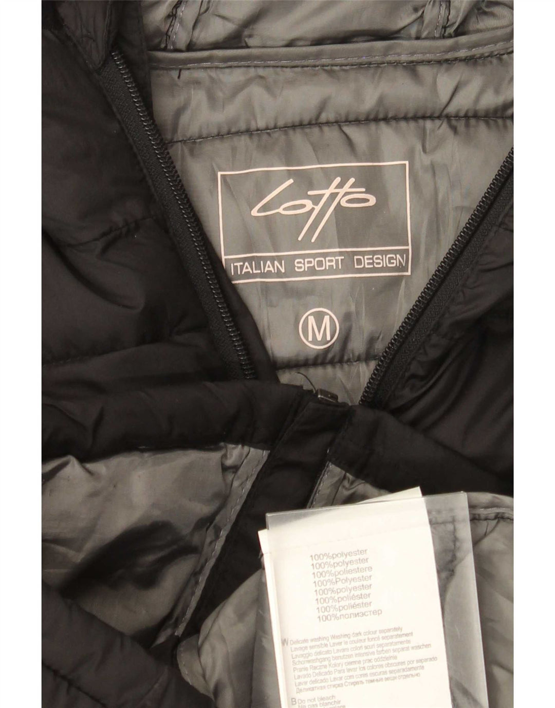 Giacca imbottita con cappuccio da donna Lotto UK 14 poliestere nero medio