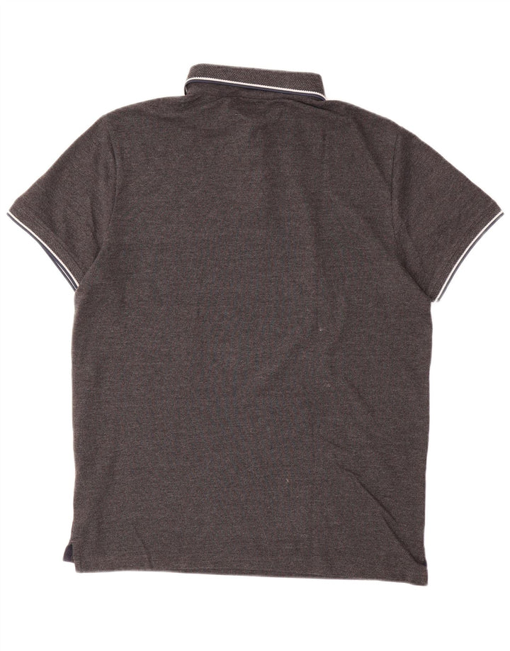 JACK WILLS Mens Polo Shirt Large Grey Cotton