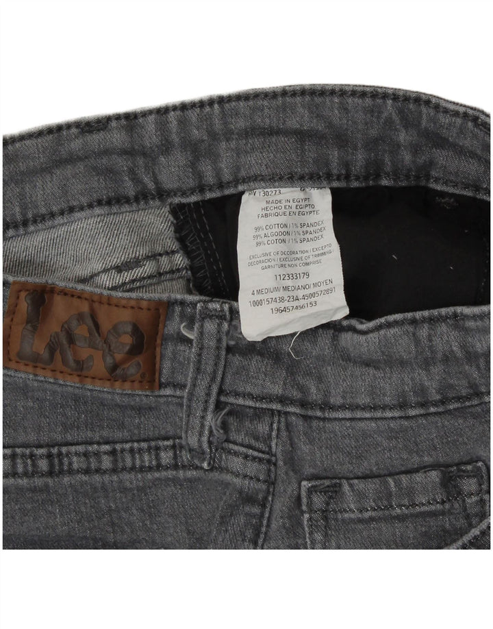 Lee Womens Distressed Denim Shorts US 4 Small W27 Grey Cotton