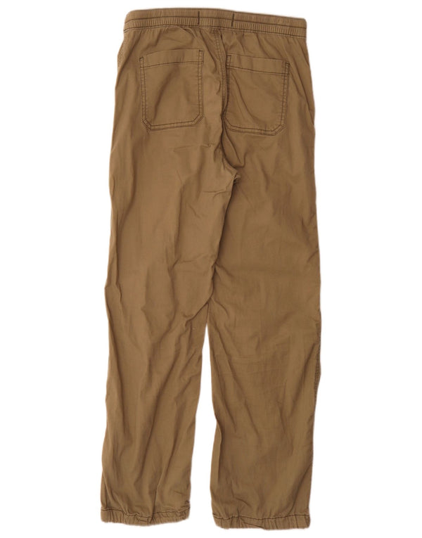 Hollister Womens Baggy Relaxed Fit Trousers Small W26 L29 Khaki Cotton