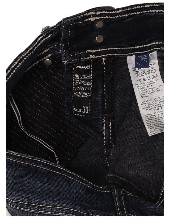 Gas Womens Slim Jeans W30 L34 Navy Blue Cotton