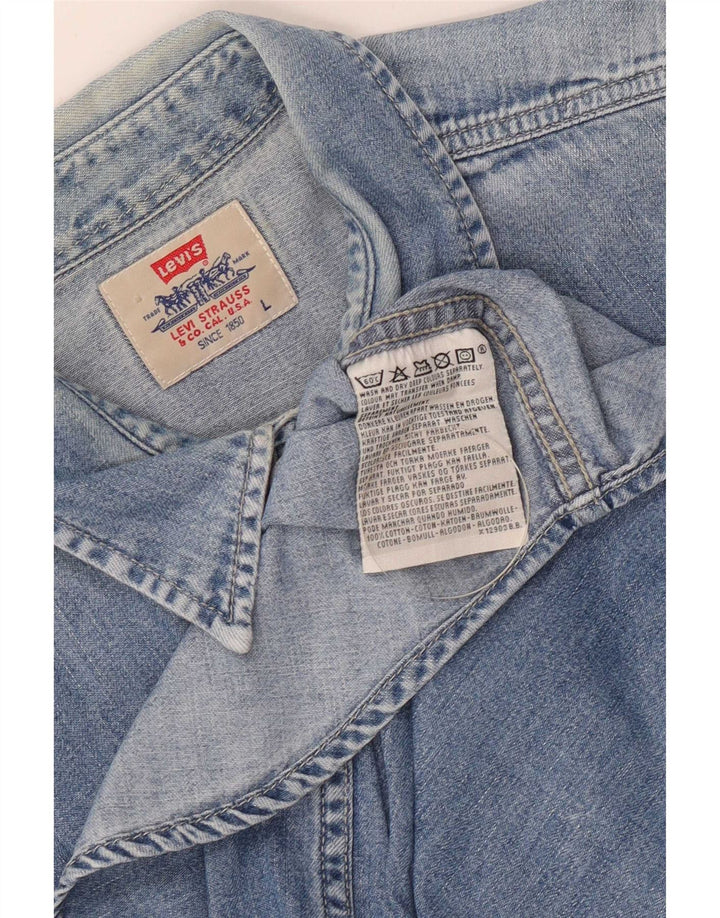 Camisa vaquera Levi's para hombre de algodón azul grande