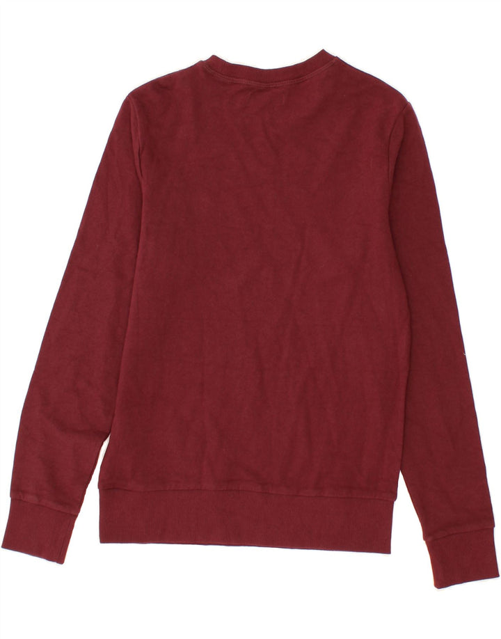 JACK & JONES Mens Sweatshirt Jumper XS Maroon Cotton Vintage Jack & Jones and Second-Hand Jack & Jones from Messina Hembry 