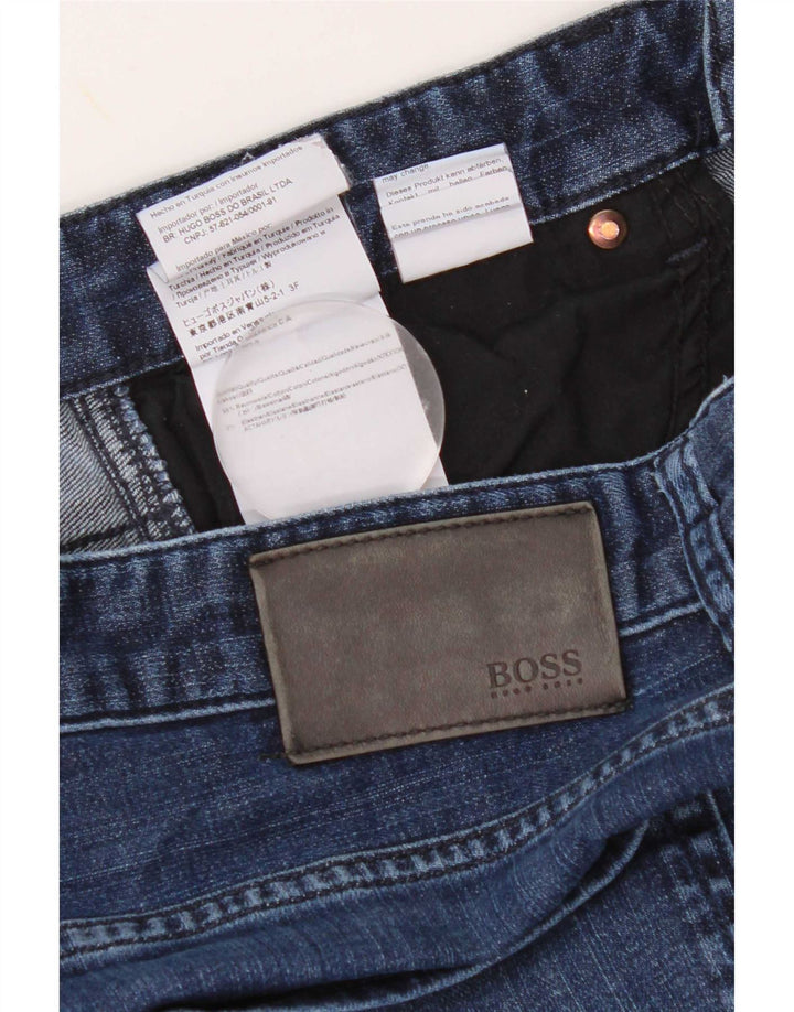 Męskie jeansy slim Hugo Boss W33 L32 Niebieskie bawełniane