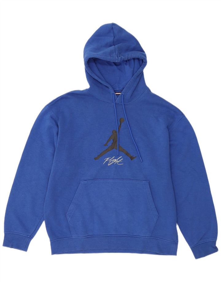 Jordan Mens Graphic Hoodie Jumper Large Blue Cotton