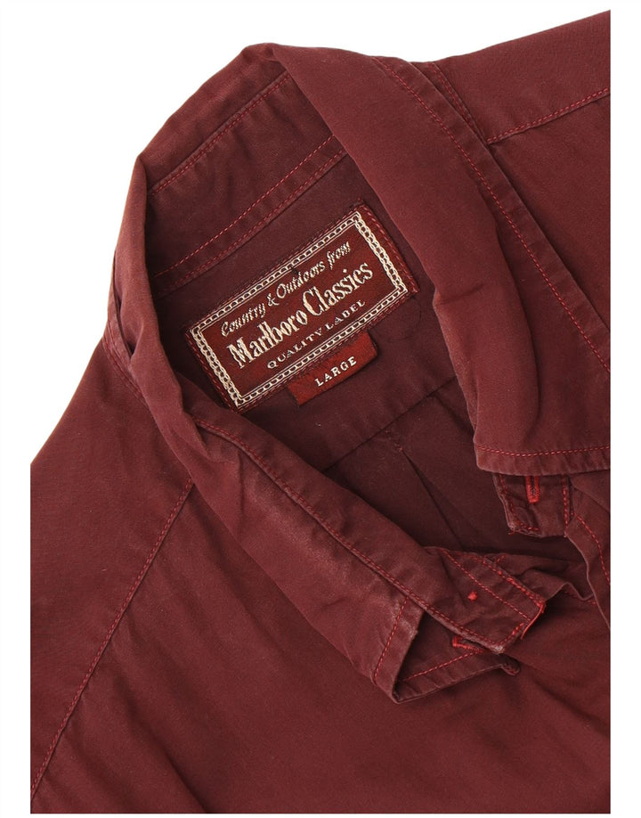 Marlboro Classics Chemise Homme Large Marron