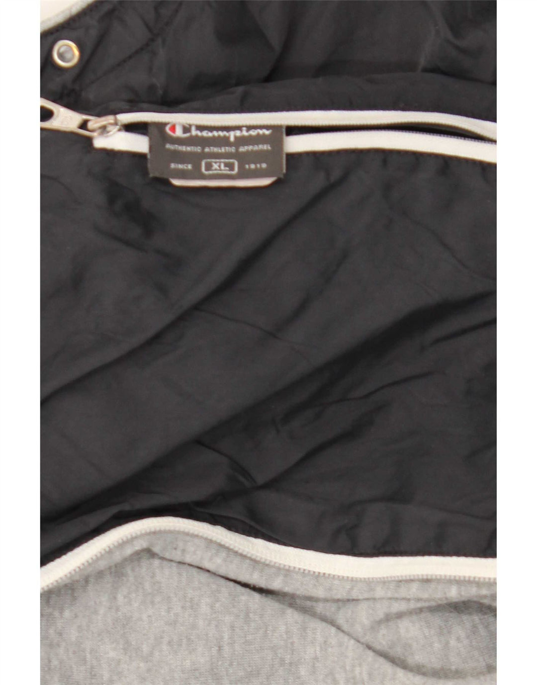 Felpa con cappuccio e zip Champion da uomo XL grigia