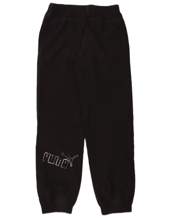 Puma Boys Graphic Tracksuit Trousers Joggers 13-14 Years Black Polyester
