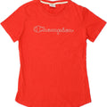 CHAMPION Womens Graphic T-Shirt Top UK 12 Medium Red Vintage Champion and Second-Hand Champion from Messina Hembry 