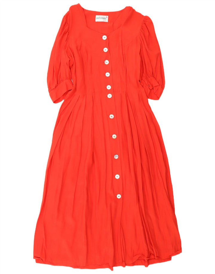 Petressa Womens Short Sleeves Maxi Dress IT 42 Medium Orange