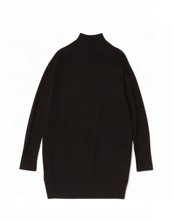 Cos Langarm-Pulloverkleid für Damen UK 14 Mittelschwarze Wolle