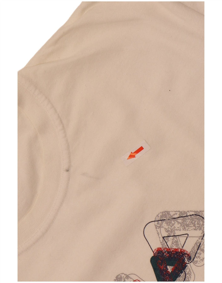 Fila Herre Grafisk T-Shirt Top Medium White
