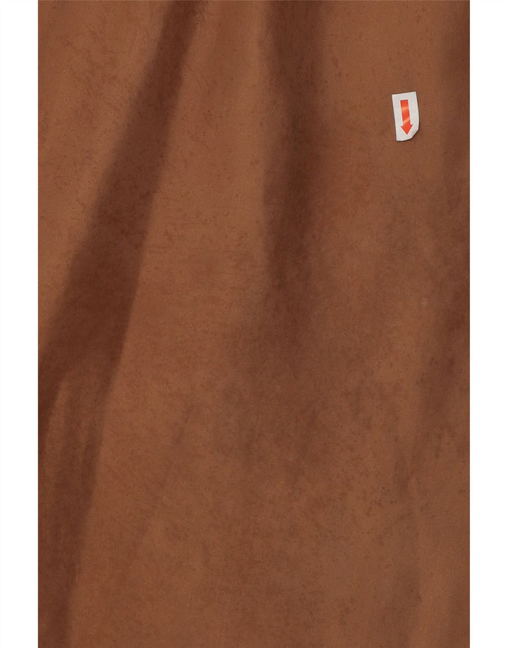 VINTAGE Womens Pencil Skirt W30 Medium Brown Silk