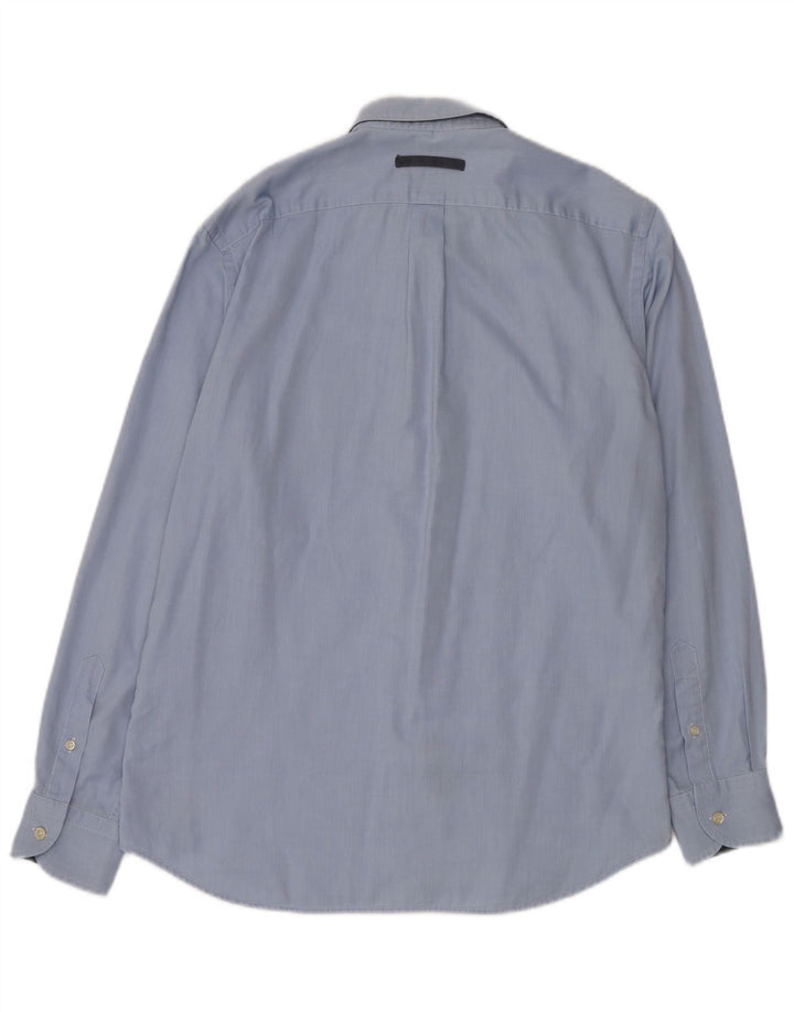 Harmont & Blaine Mens Regular Fit Shirt Large Blue Cotton