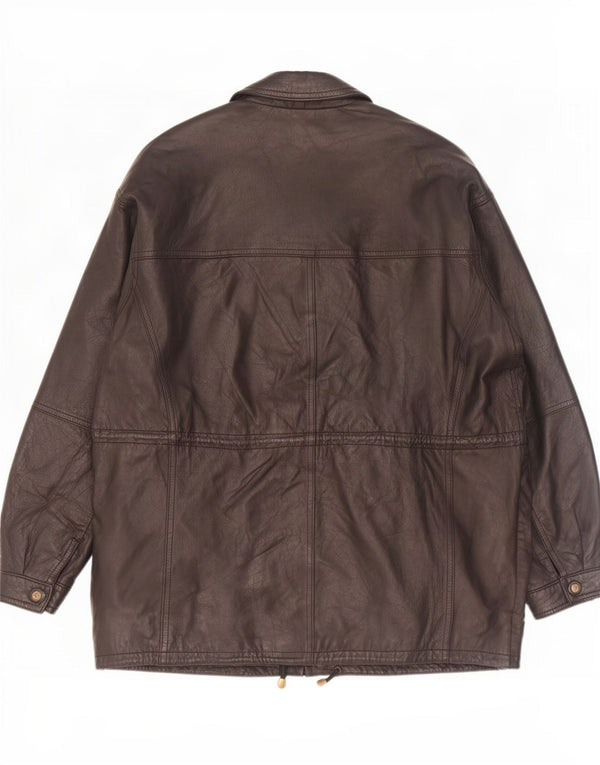 Giacca in pelle da uomo Paco Calvari IT 54 2XL Nera