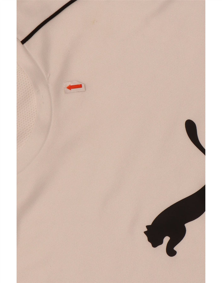 Puma Mens Graphic T-Shirt Top Medium White Polyester