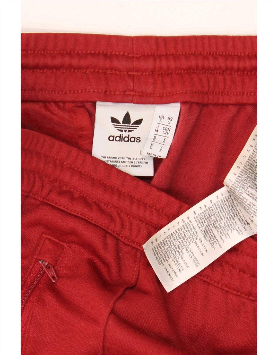 Adidas Mens Tracksuit Trousers Small Red Cotton