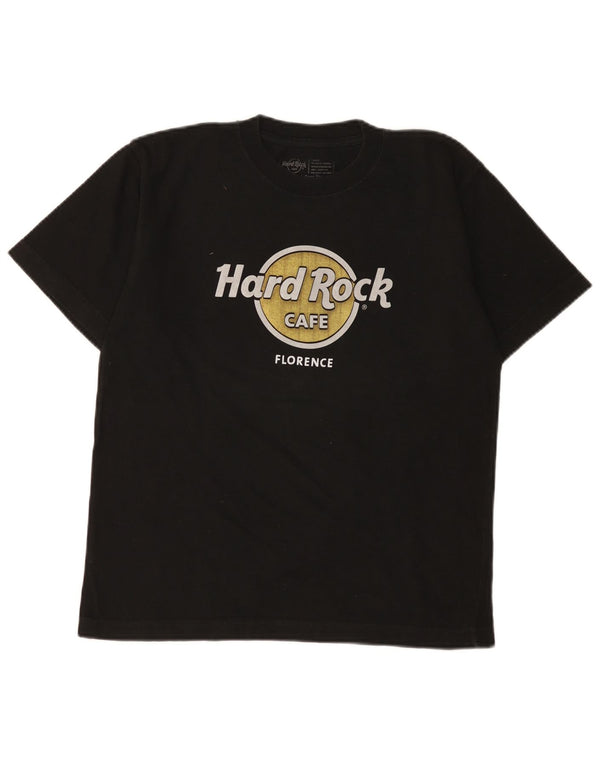 T-shirt chłopięcy Hard Rock Cafe Florence z grafiką, rozmiar 13-14 lat, duży, czarny