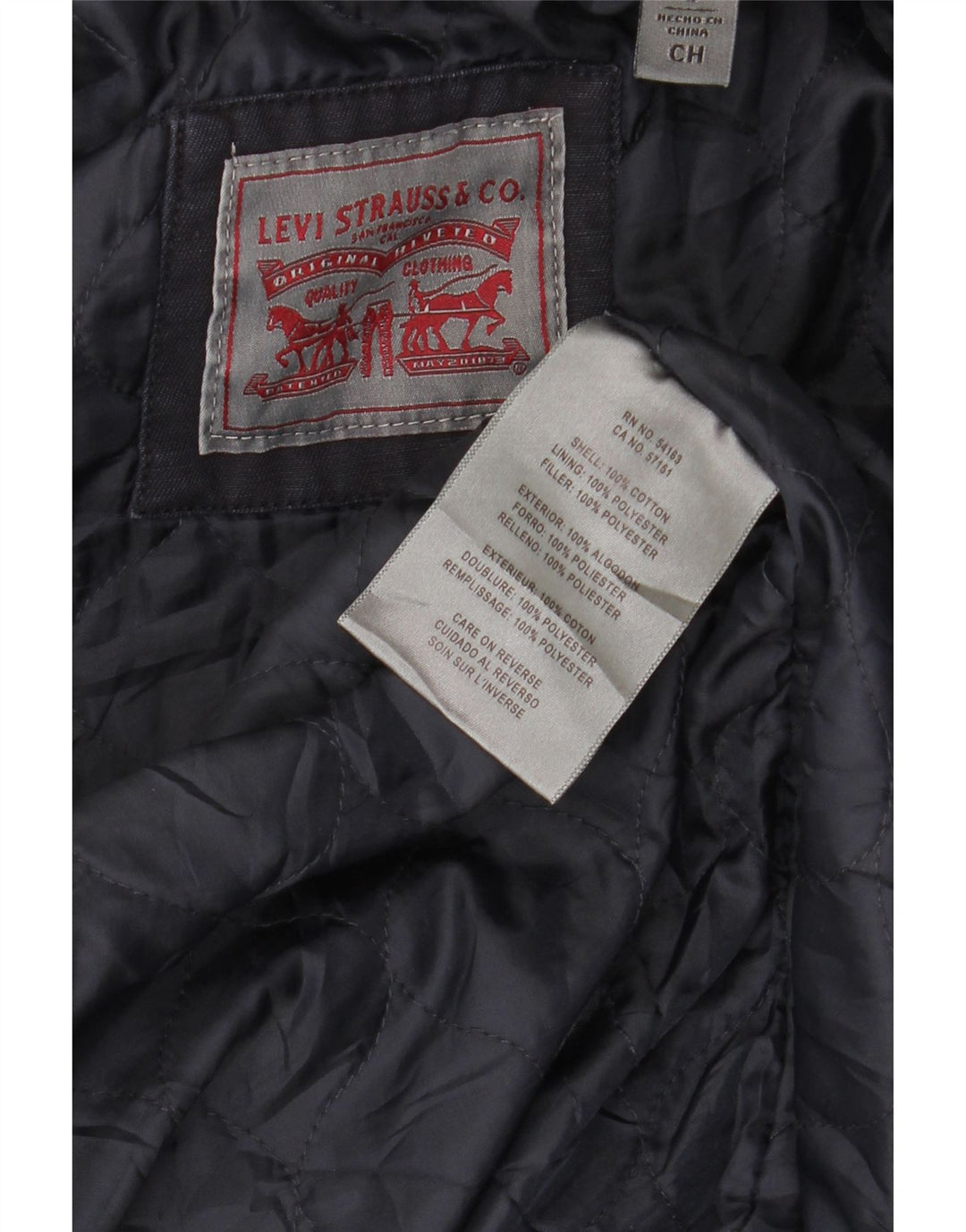 Levi's Damen-Utility-Jacke mit Kapuze, UK 14, mittelmarineblaue Baumwolle