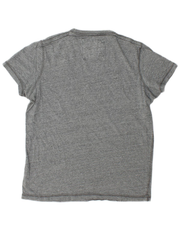 Abercrombie & Fitch Mens Graphic T-Shirt Top Medium Grey Cotton