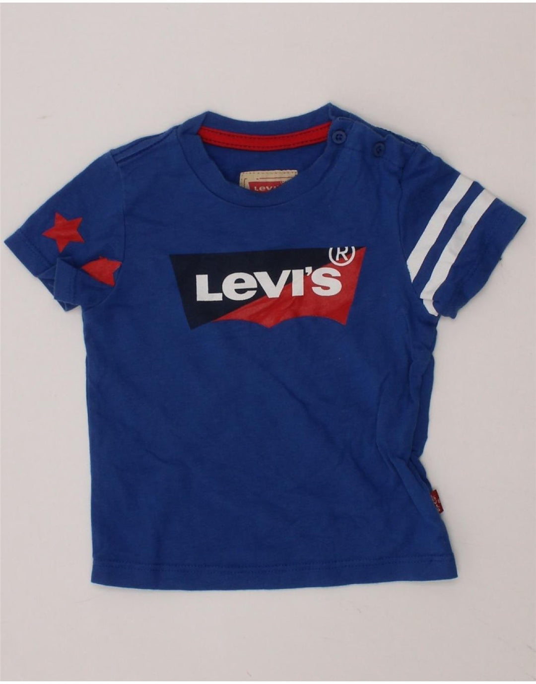 LEVI'S Baby Boys Graphic T-Shirt Top 9-12 Months Blue Cotton Vintage Levi's and Second-Hand Levi's from Messina Hembry 