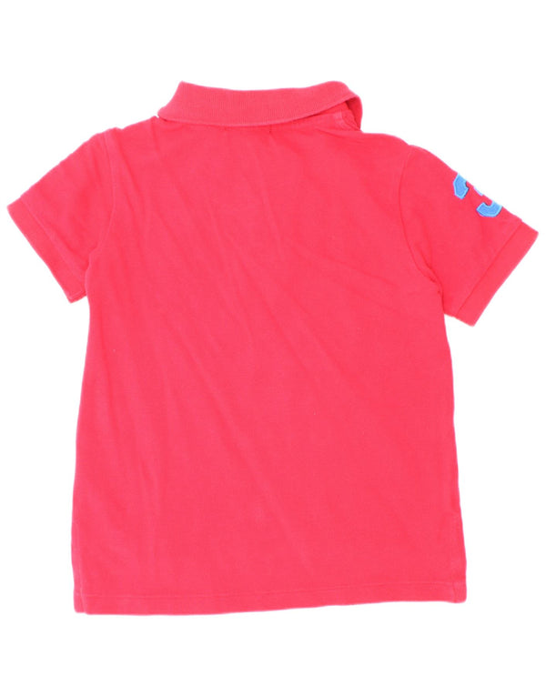 Polo Ralph Lauren Boys Graphic Polo Shirt 2-3 Years Red Cotton