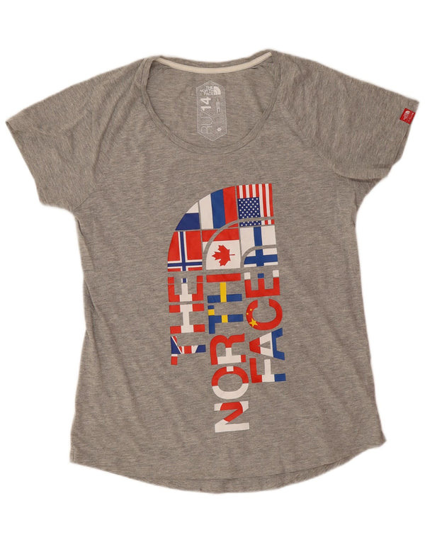 The North Face T-shirt grafica da donna RU/14 Top UK 14 Large Grey Sports